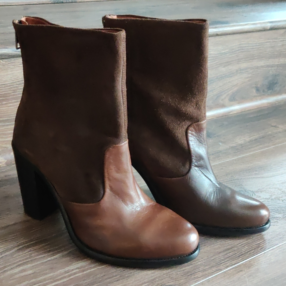 AllSaints two-tone Hessian boot. NEVER WORN.